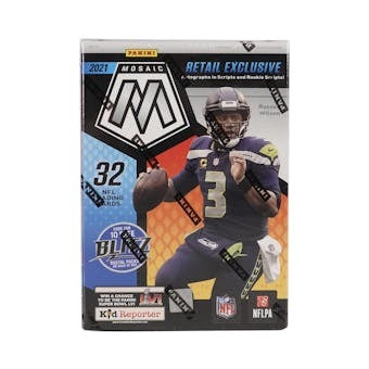 2021 Panini Mosaic Football 8-Pack Blaster Blue Box