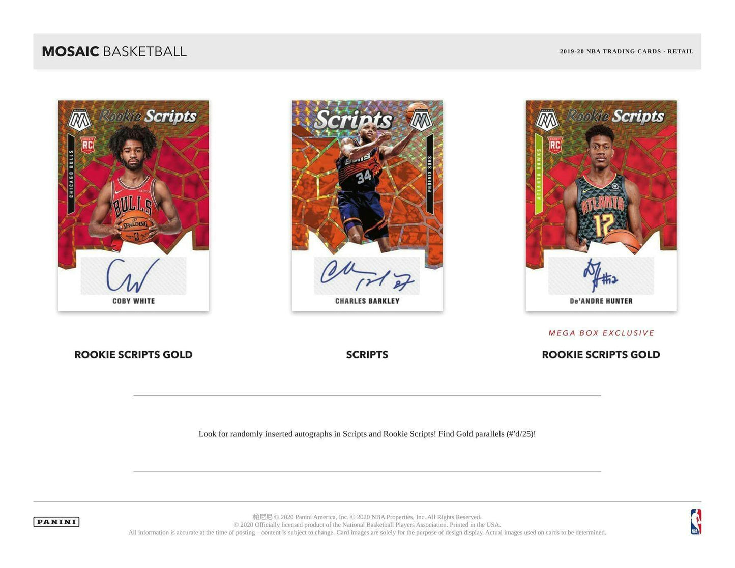 2019/20 Panini Mosaic Basketball Cello Pack (Pink Camo Prizms)