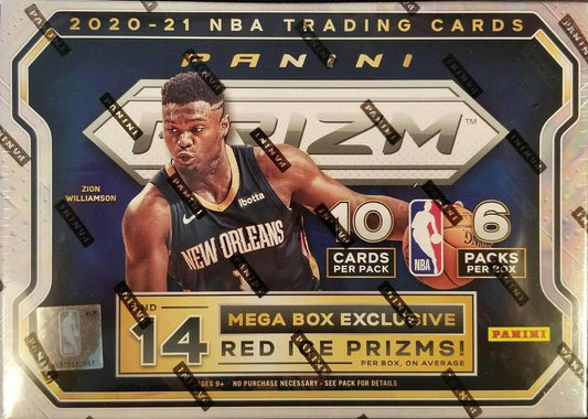 2020/21 Panini Prizm Basketball 60-Card Mega Box (Red Ice Prizms!)
