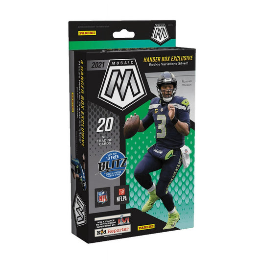 2021 Panini Mosaic Football Hanger Green Box (Orange Parallels)