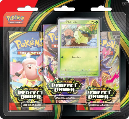Pokemon TCG: Perfect Order 3 Pack Blister [Chikorita] (ME-03)
