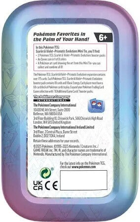 Pokemon TCG: Scarlet & Violet (SV8.5) Prismatic Evolutions Mini Tin