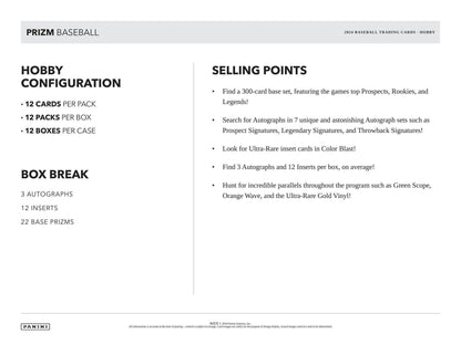 2024 Panini Prizm Baseball Hobby Pack