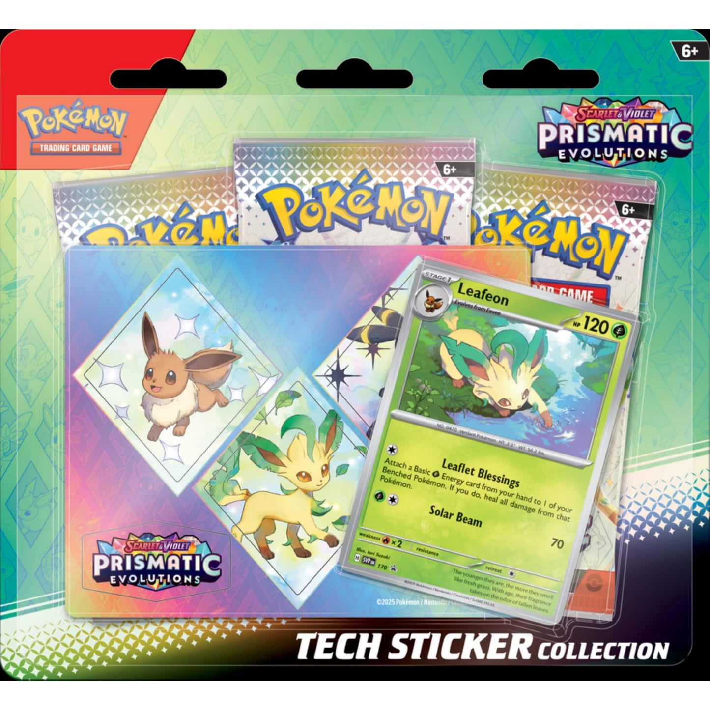 Pokemon TCG: Scarlet & Violet Prismatic Evolutions (SV8.5) Tech Sticker Collection 12-Pack Case