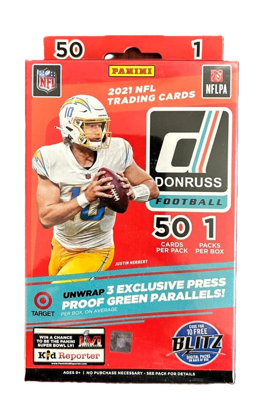 2021 Panini Donruss Football Hanger Box - Press Proof Green Parallells